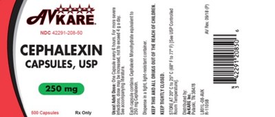 250mg Label (Label 4229120850 Cephalexin 2018 250mg)